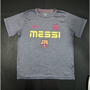 FCB Messi #10 Youth XL Grey Jersey Shirt T-shirt